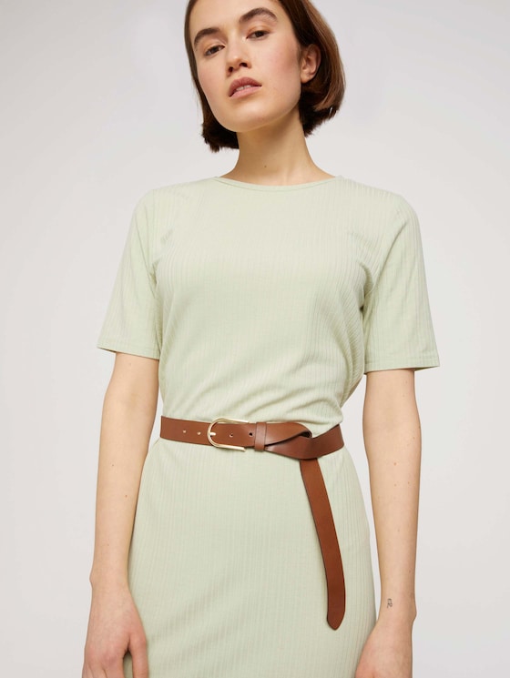 Long leather belt - Women - light brown uni Long leather belt - Women - light brown uni - 5 - TOM TAILOR Denim