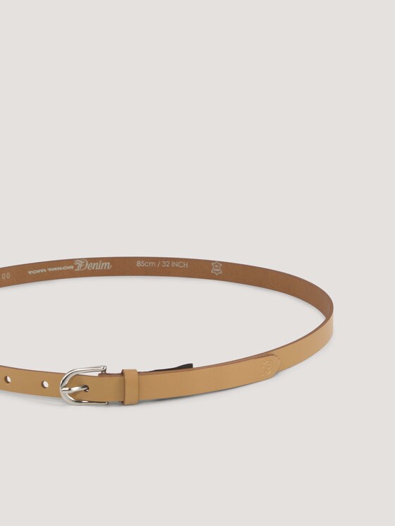 Schmaler Ledergürtel - Frauen - camel uni Schmaler Ledergürtel - Frauen - camel uni - 9 - TOM TAILOR Denim