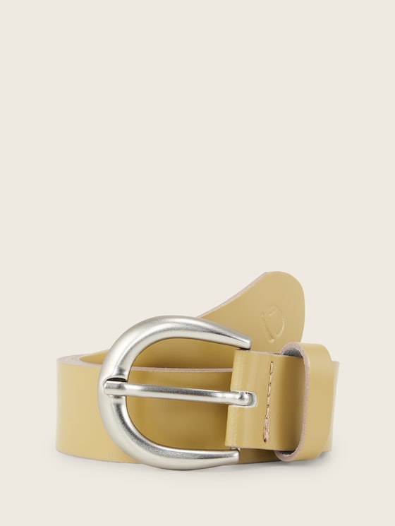 Lederen riem door Denim Female, sand