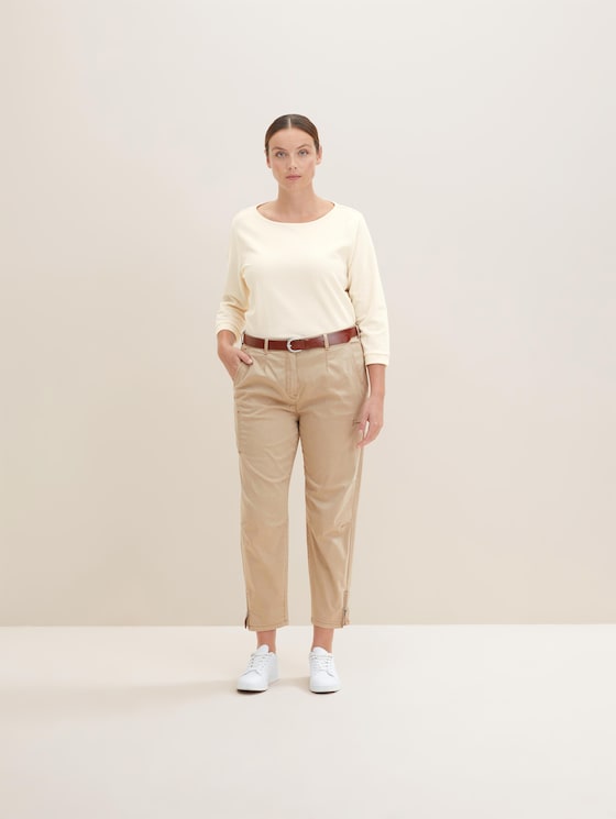 Gladleren riem door Denim Female, light brown uni