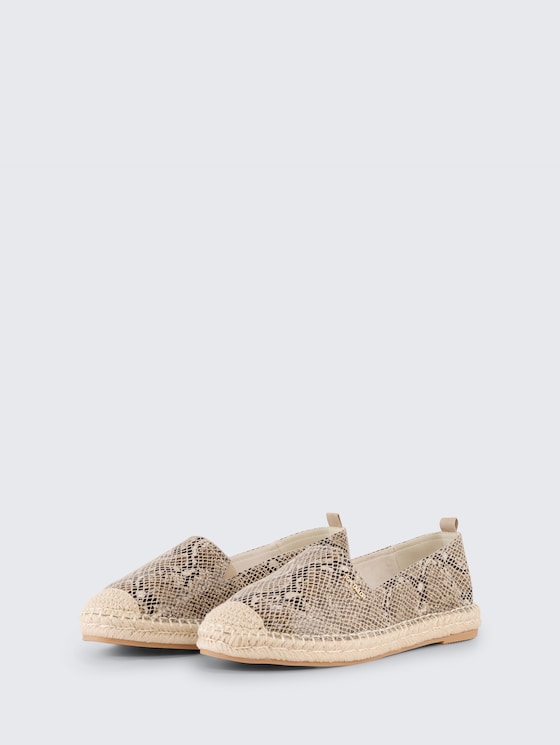 Flache Espadrilles mit Animal-Print von Women, beige multi