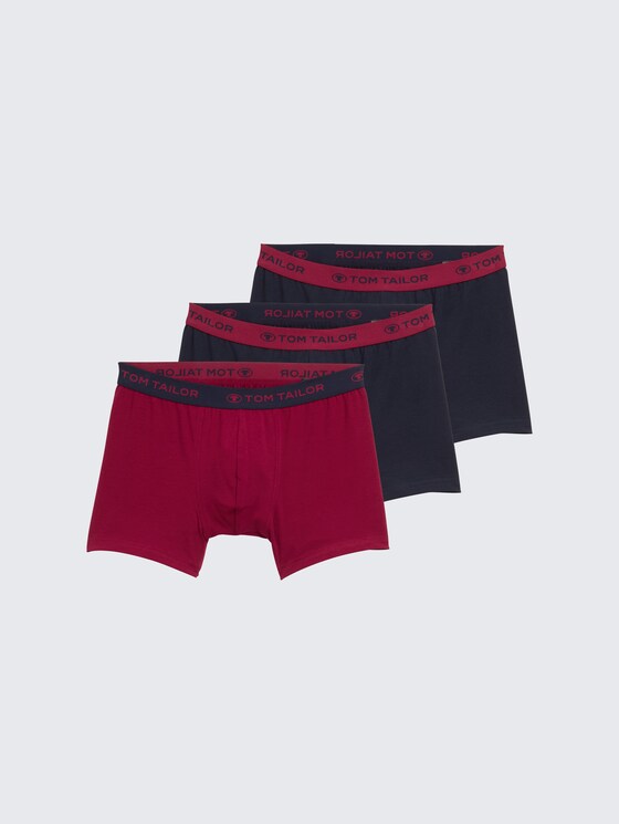 Kurze Boxershorts im 3er-Pack von Men, rot-dunkel-multicolor1