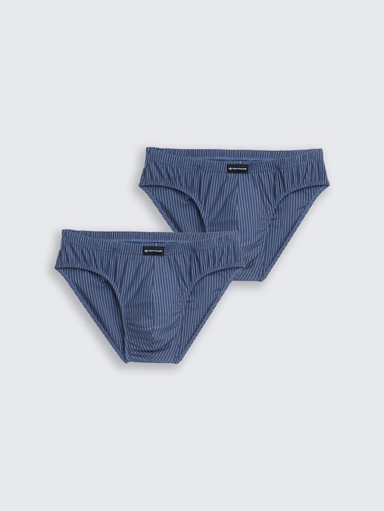 Slips mit Streifenmuster im 2er-Pack von Men, blue-medium-vertical stripe