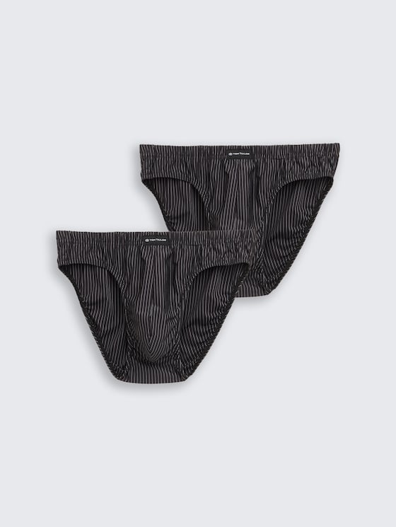 Slips mit Streifenmuster im 2er-Pack von Men, black-dark-stripes