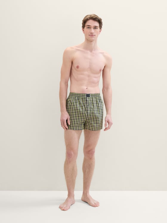 Mittellange Boxershorts aus Baumwolle im 2er-Pack von Men, green allover