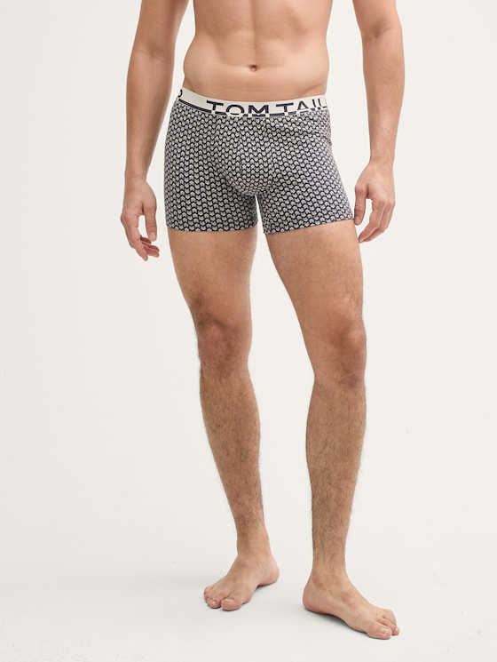 Mid-length boxers in a 2-pack by Men, blue-dark-allover