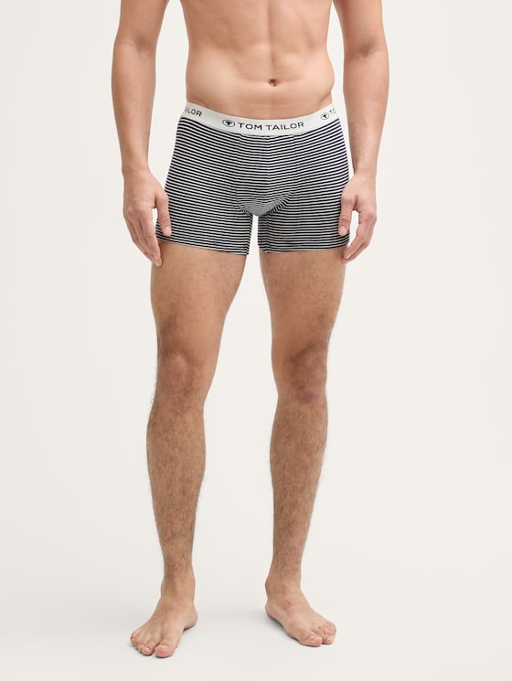 Kurze Boxershorts im 6er-Pack von Men, blue-dark-horizontal stripe
