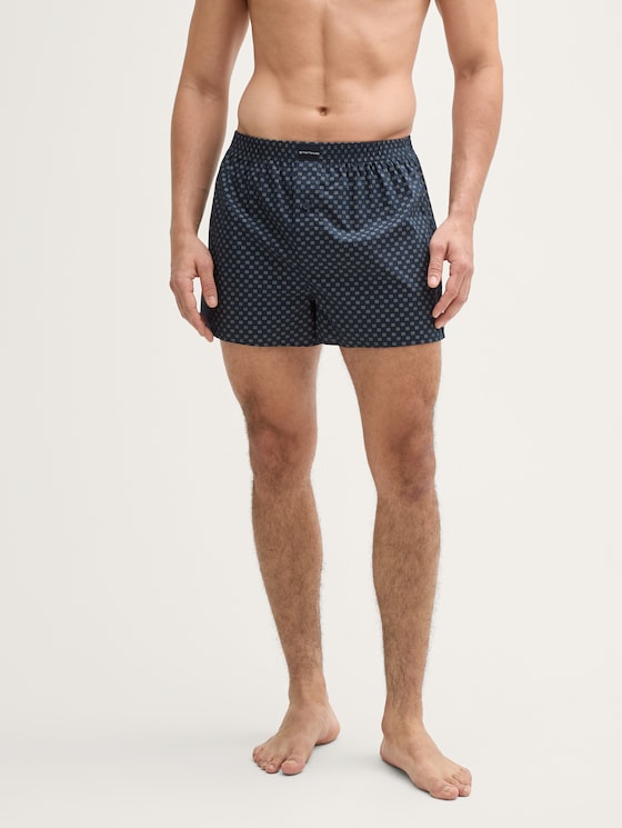 Poplin boxer shorts in a 2-pack by Men, blue-medium-multicolor