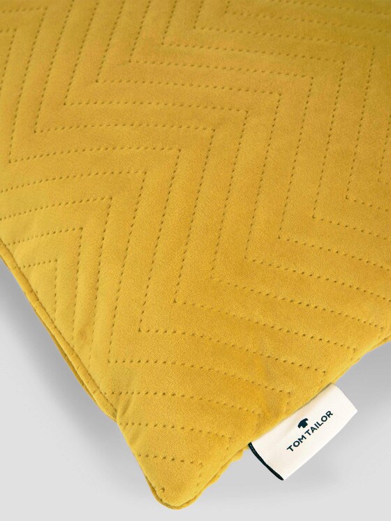 Kissenhülle aus Samt mit Zickzack-Steppung - unisex - gelb Kissenhülle aus Samt mit Zickzack-Steppung - unisex - gelb - 10 - TOM TAILOR