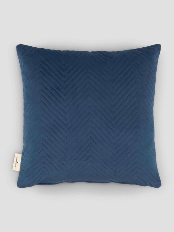 Kissenhülle aus Samt mit Zickzack-Steppung - unisex - marine Kissenhülle aus Samt mit Zickzack-Steppung - unisex - marine - 8 - TOM TAILOR