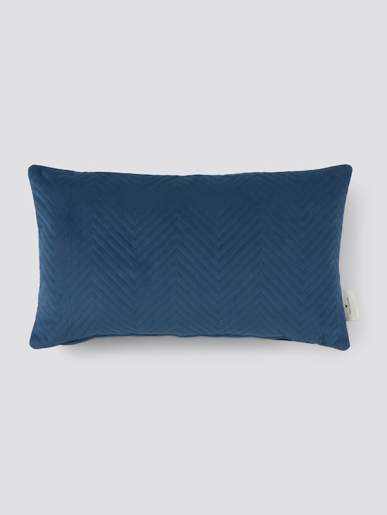 Velvet cushion cover with a zig-zag pattern