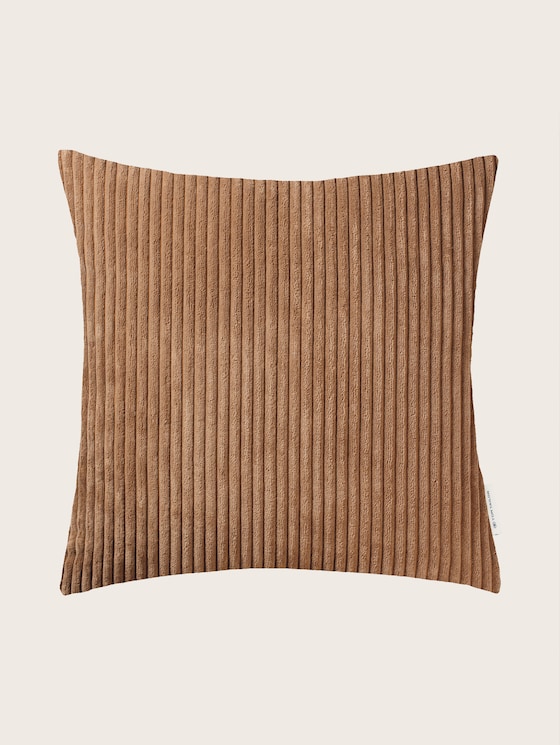 Woven decorative cushion cover in a corduroy look by Unisex, offwhite