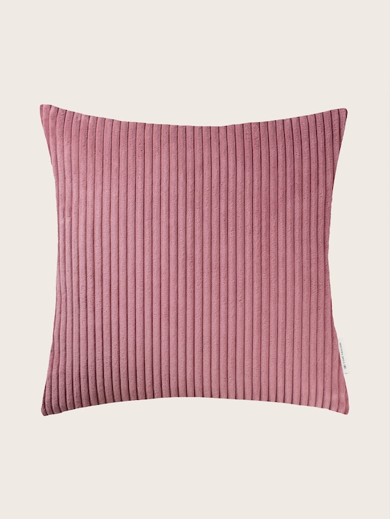 Woven decorative cushion cover in a corduroy look