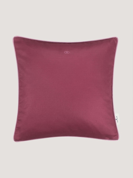 logo embroidered cushion cover by Unisex, dk red