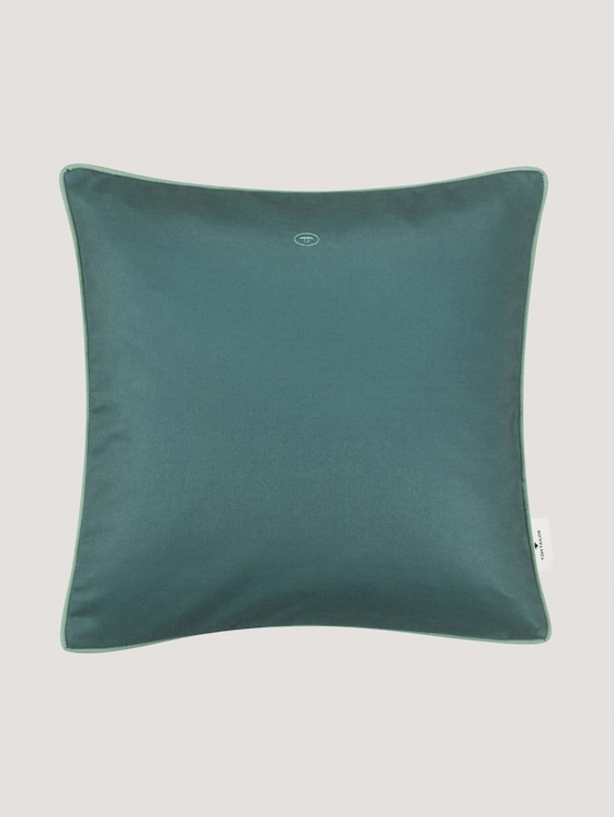 logo embroidered cushion cover by Unisex, dk green