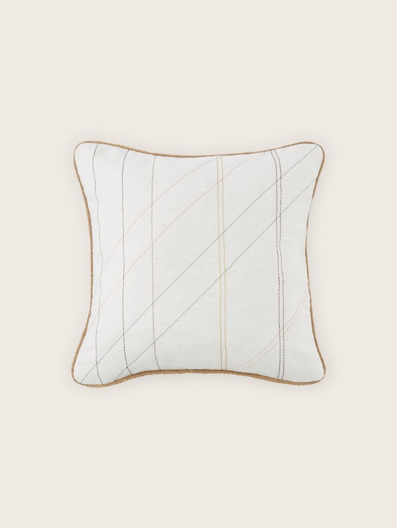 Woven decorative cushion cover by Unisex, yellow