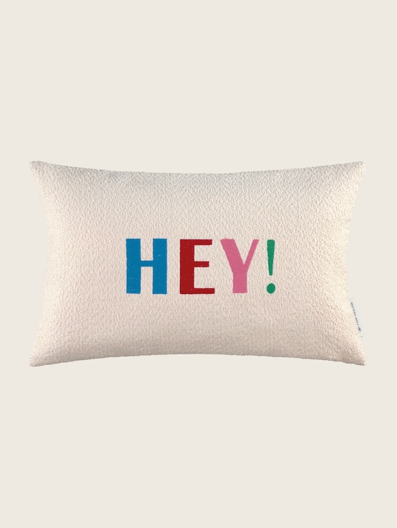 Decorative cushion cover with lettering