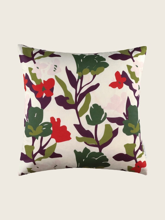 Decorative cushion cover in a floral pattern