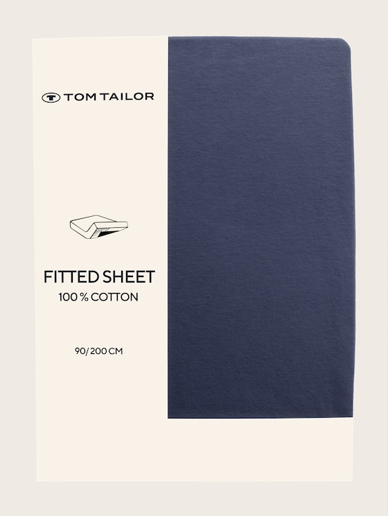 Spannbettlaken aus Jersey von Unisex, indigo / indigo