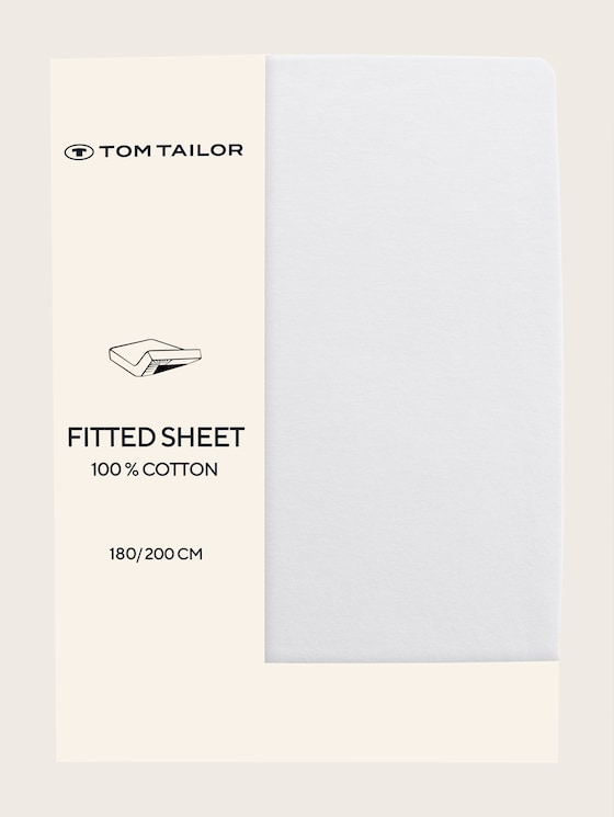 Spannbettlaken aus Jersey von Unisex, white