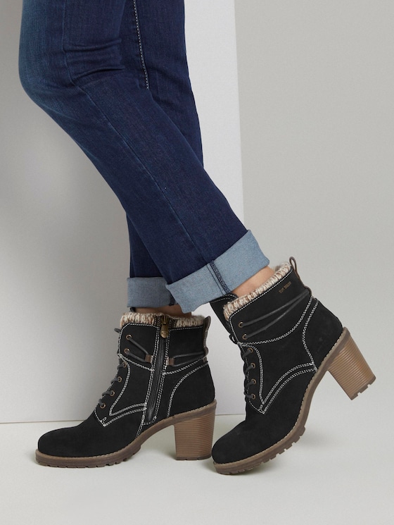 women's navy ankle boots