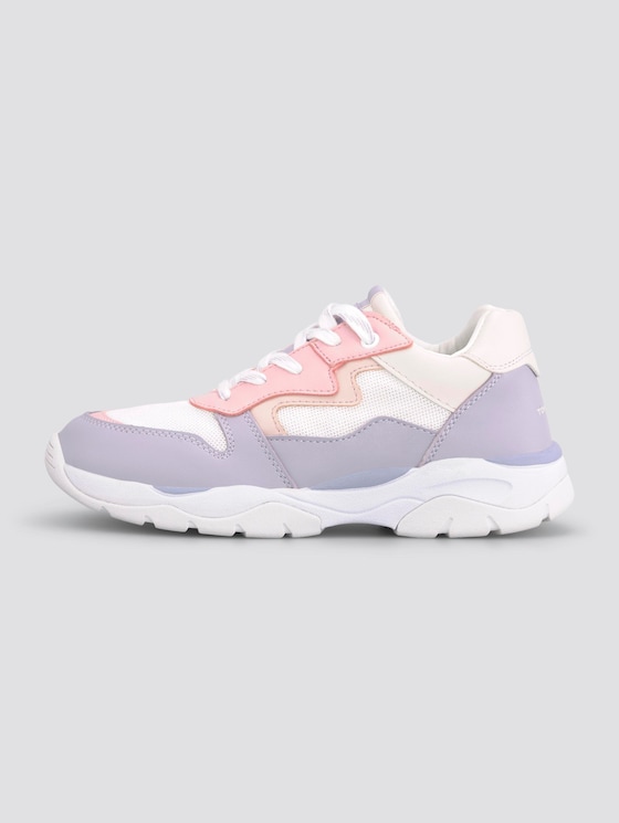 Sneaker in Pastellfarben - unisex - white-viola-rose Sneaker in Pastellfarben - unisex - white-viola-rose - 1 - TOM TAILOR