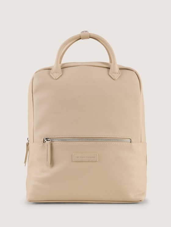 TTGIA L backpack made from imitation leather by Women, beige / beige