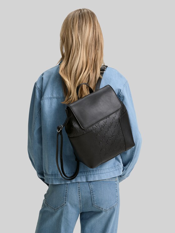 TTWENDI M Rucksack mit Logo-Prägung in schwarz von Tom Tailor