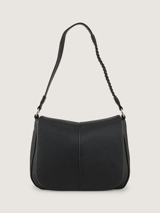 TTNEDA Schultertasche mit Flecht-Detail von Denim Female, schwarz / black