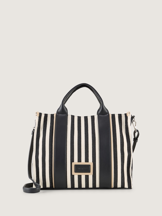 TTMALIE L Shopper mit Streifenmuster von Women, stripes black