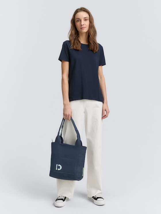 TTCORINNE M Shopper mit Logo-Stickerei von Denim Female, dark blue