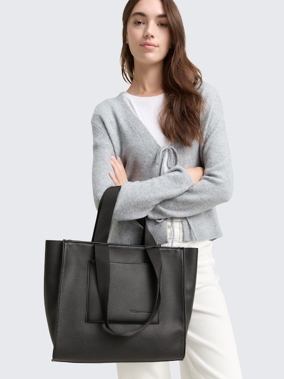 TTAISHA L Shopper en similicuir par Denim Female, schwarz / black
