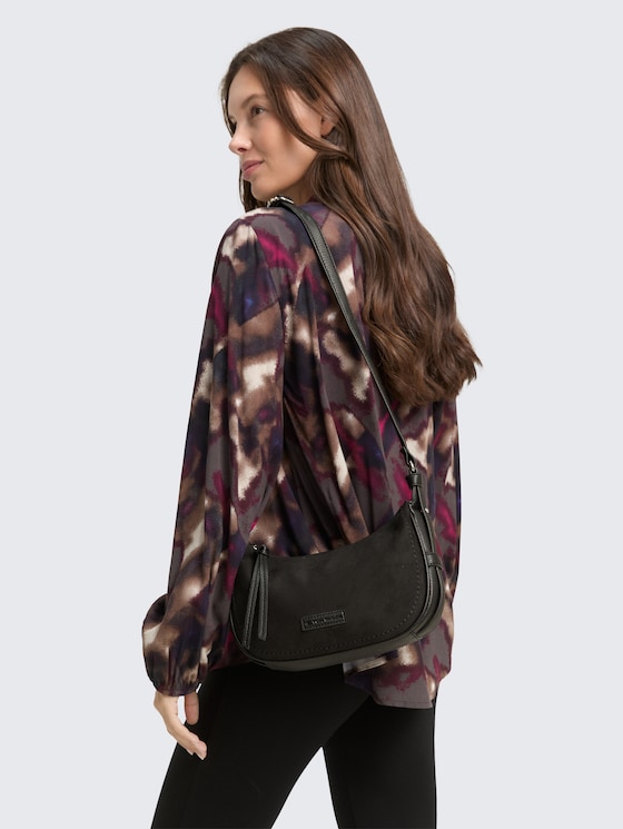 TTLYSA S schoudertas in suèdelook door Women, schwarz / black