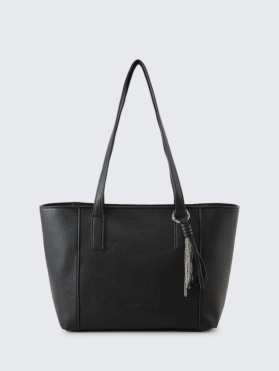 TTPRIYA L Shopper mit Ziernähten von Denim Female, schwarz / black