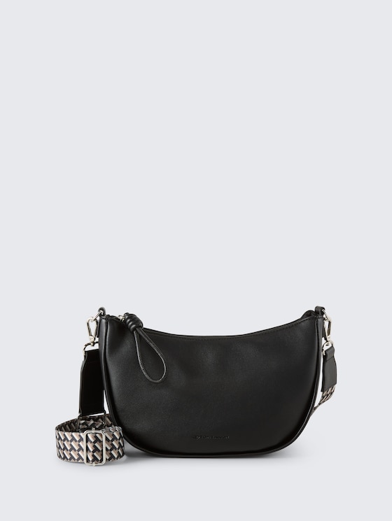 TTTATIANA Umhängetasche mit gemustertem Webriemen von Women, schwarz / black