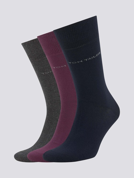 Basic Socken im Dreierpack - Männer - bordeaux Basic Socken im Dreierpack - Männer - bordeaux - 7 - TOM TAILOR