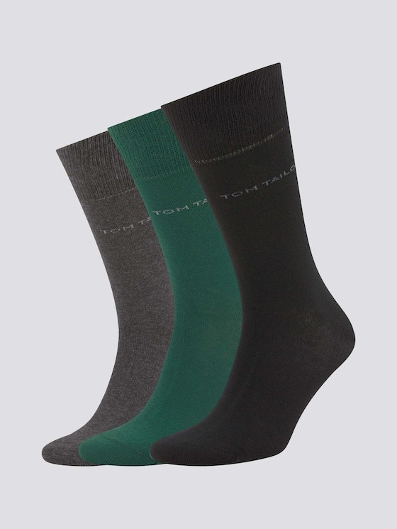 Basic Socken im Dreierpack - Männer - dark green Basic Socken im Dreierpack - Männer - dark green - 7 - TOM TAILOR