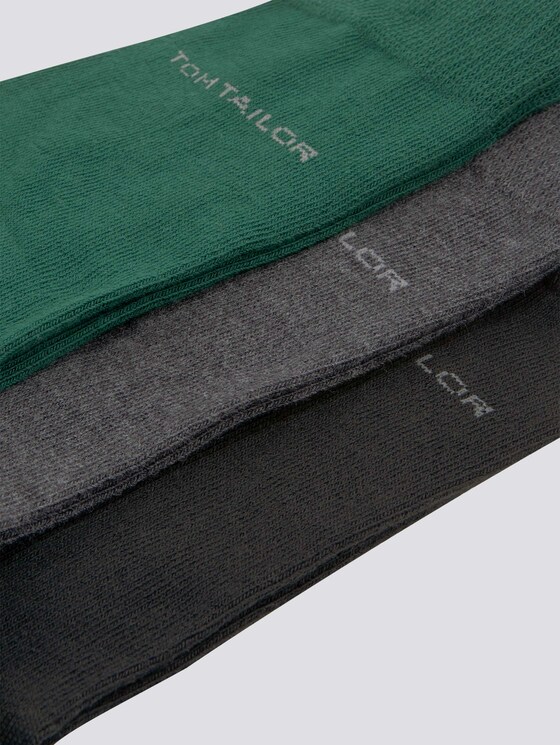 Basic Socken im Dreierpack - Männer - dark green Basic Socken im Dreierpack - Männer - dark green - 9 - TOM TAILOR