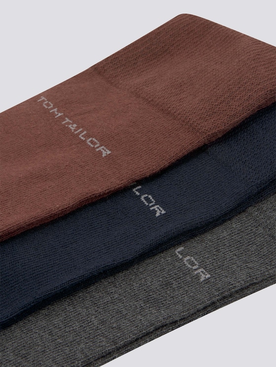 Basic sokken in drie Pack - Mannen - dark mahagony Basic sokken in drie Pack - Mannen - dark mahagony - 9 - TOM TAILOR