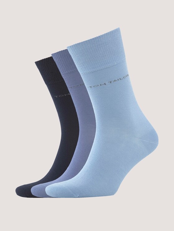 Plain-coloured socks in a pack of three - Men - jeans blue Plain-coloured socks in a pack of three - Men - jeans blue - 7 - TOM TAILOR