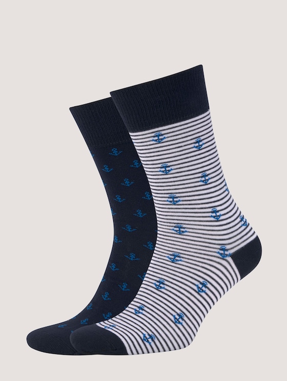 Marine Socken im Zweierpack - Männer - mykonos blue Marine Socken im Zweierpack - Männer - mykonos blue - 7 - TOM TAILOR