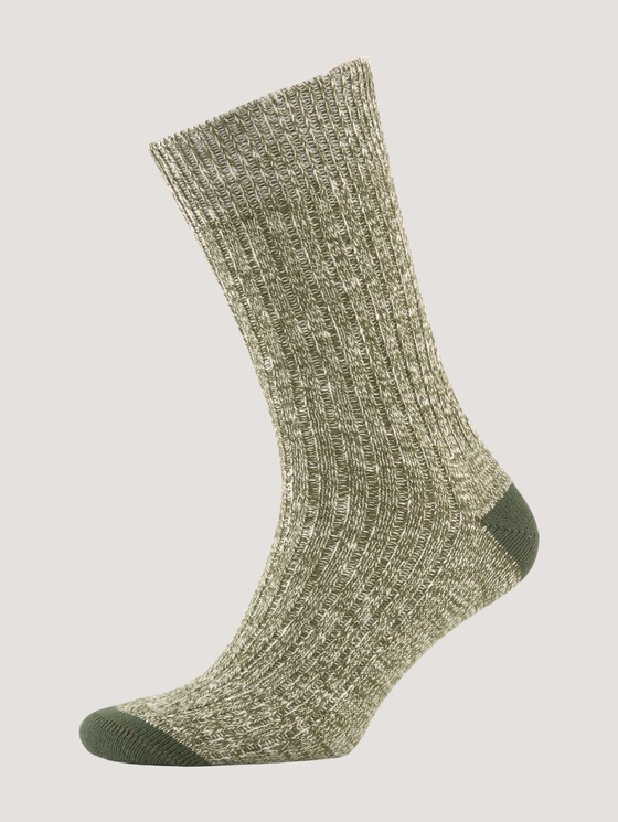 Textured socks in a mouline design - Men - oliv Textured socks in a mouline design - Men - oliv - 7 - TOM TAILOR