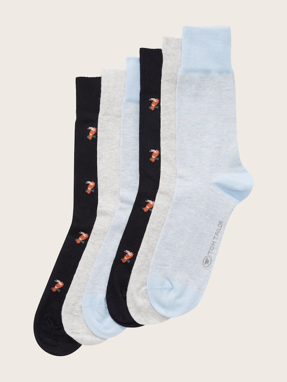 6-pack socks with different designs