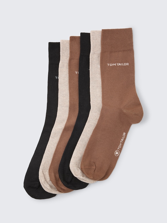 Socken im 6er-Pack von Men, beige