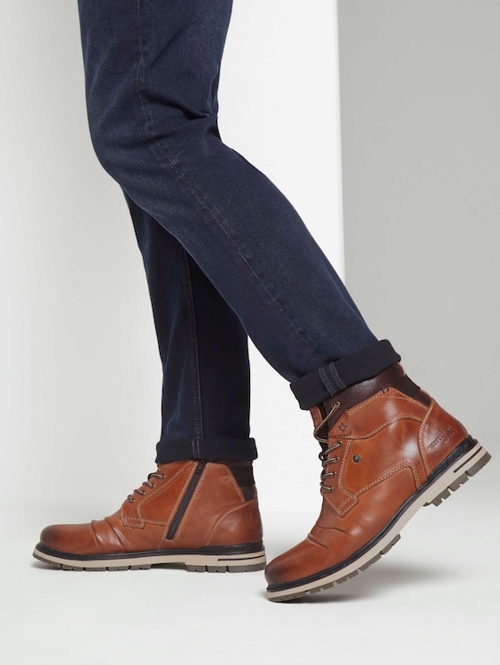 leather ankle boots - from TOM TAILOR