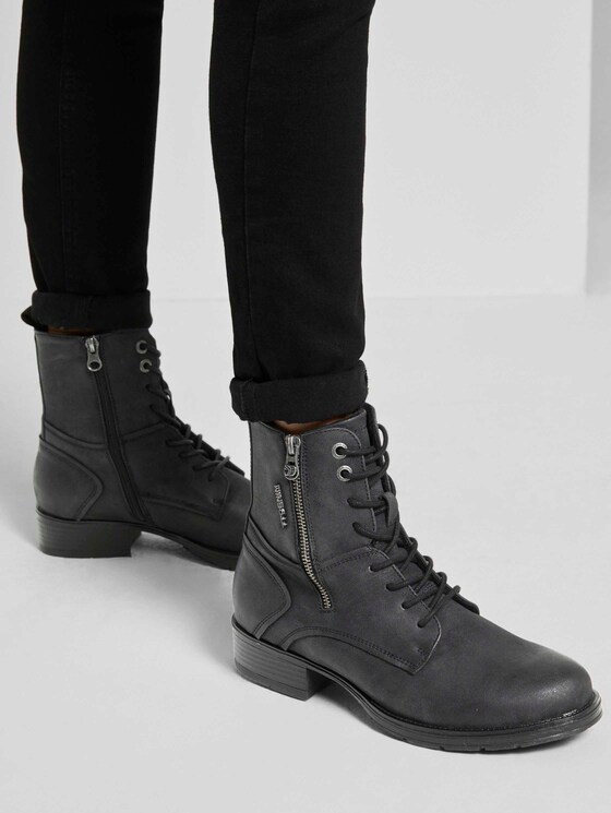 lace up black ankle boots womens