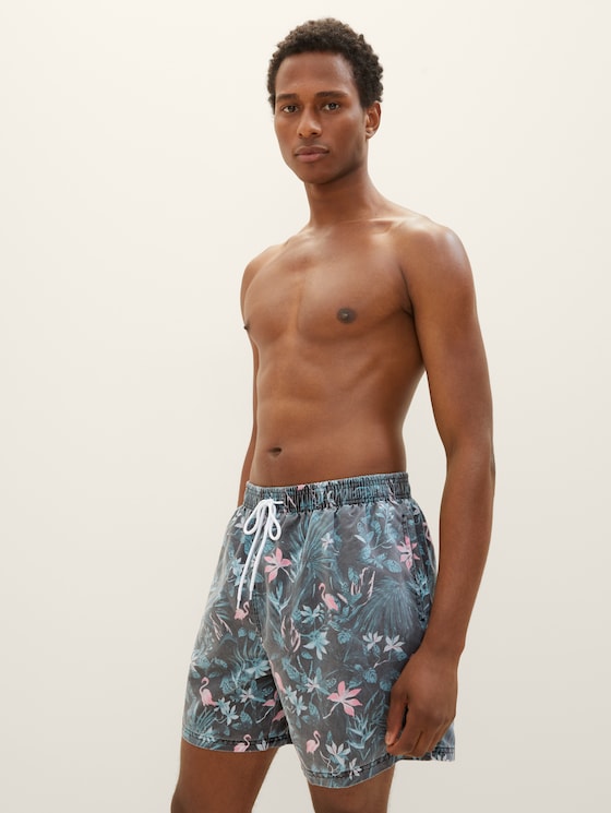 swimming trunks with a print