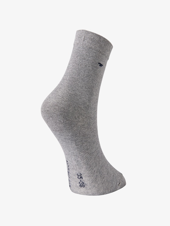 Basic-sokken in effen kleur in een verpakking van drie
