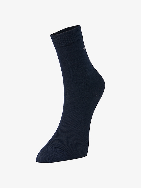 Basic-sokken in effen kleur in een verpakking van drie