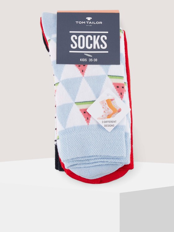 Gemusterte Socken im Dreierpack - unisex - cashmere blue Gemusterte Socken im Dreierpack - unisex - cashmere blue - 15 - TOM TAILOR